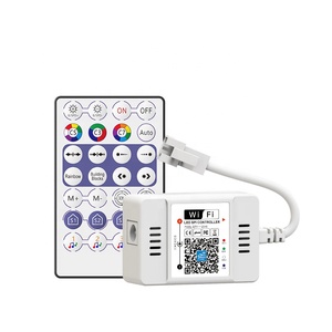 DC5-24V WS2811 2048 пикселей SPI контроллер Wi-Fi для пикселей RGB LED WS2812B полосы света Magic Home App поддержки, работающий от батареи наружные беспроводные Alexa Google home - Product Image 1