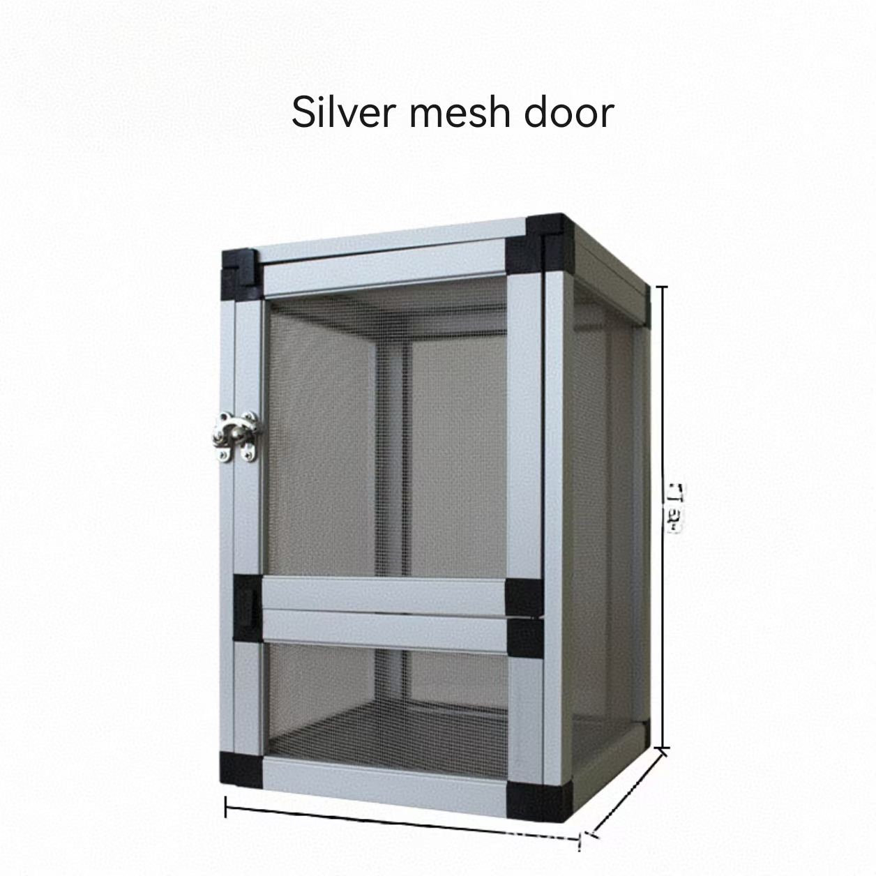 Silver mesh door