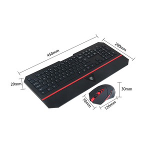Teclado y ratón inalámbricos para ordenador, combo de teclado y ratón USB de 2,4G, juego recargable