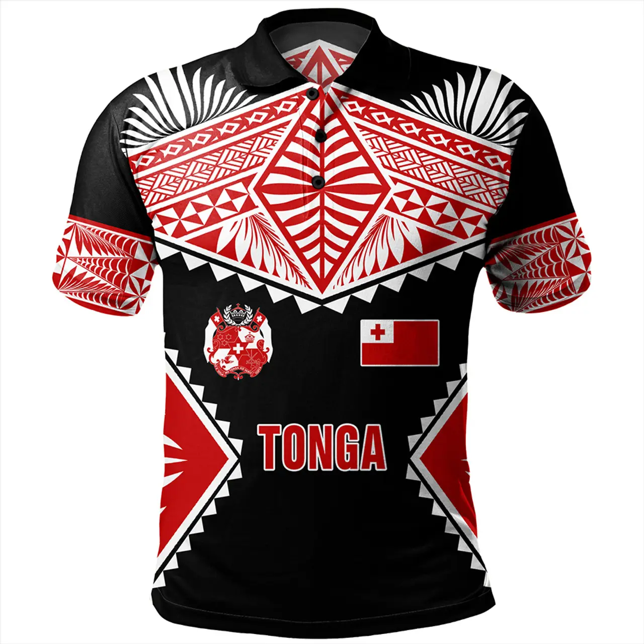 Polo Tonga personalizado fábrica de camisetas al por mayor patrón Ngatu estilo de las islas personalizadas de talla grande para hombre polo deportivo de negocios