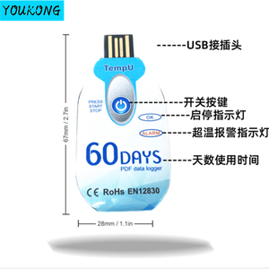 Auto Generating PDF Report Disposable <strong>Temperature</strong> <strong>Data</strong> <strong>Logger</strong> TempU02 <strong>Temperature</strong> <strong>Recorder</strong> <strong>Temperature</strong> <strong>Recorder</strong> for Refrigerated - Product Image 6