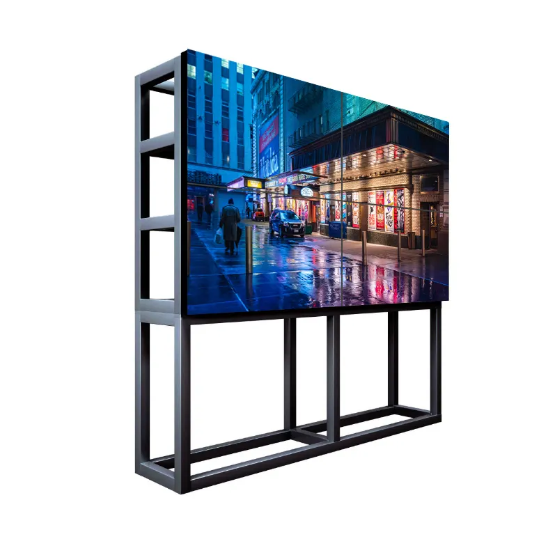 Interior 46 49 55 pulgadas 2x2 4K sistema Video paneles de pared 3x3 Marco OLED LCD Video Wall