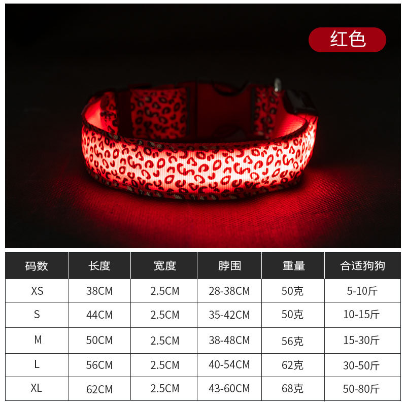 Leopard print choker - red