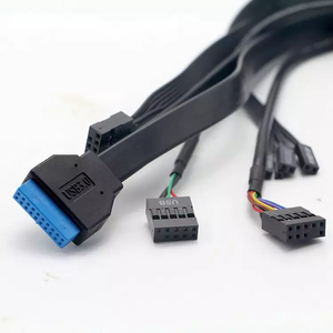 Dual USB Motherboard HD Audio Mikrofon Lautsprecher Power SW-Taste mit LED Reset Typ C Computer gehäuse Frontplatte Netzschalter kabel - Product Image 4