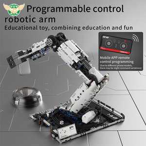 Robots de vapor, juguetes educativos, programación de Control remoto, bloques de construcción, juguete de Control remoto, brazo mecánico, bloques de ensamblaje