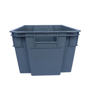 工業用ユーロ標準折りたたみプラスチック製ターンオーバーボックス貿易スタッキングとネスティングクレート物流保管容器 - Product Image 2