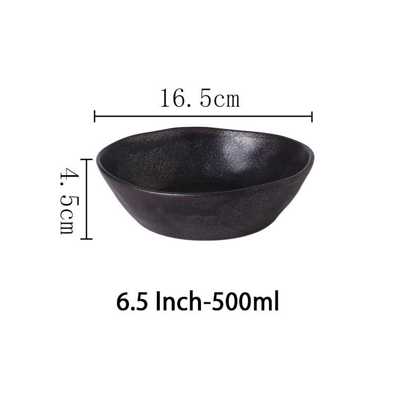 Bols noirs de 6,5 pouces