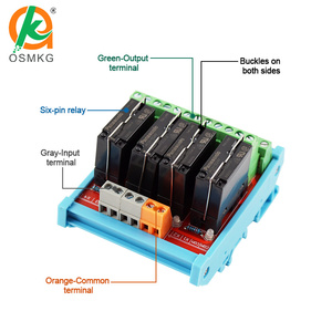 Oshangming 5A 2NO 2NC IO Board 4 entradas 4 salida de relé Board 12V/24V Módulo de relé para sensor - Product Image 5