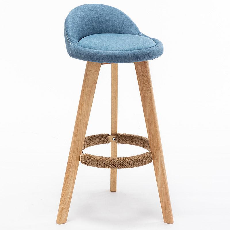 Hauteur assise du pied bois d'origine 70cm-lin bleu