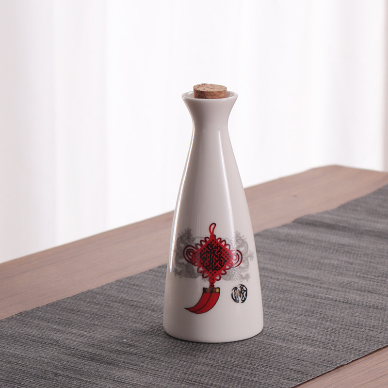 Noeud chinois-pot simple-100ml-bouchon en bois