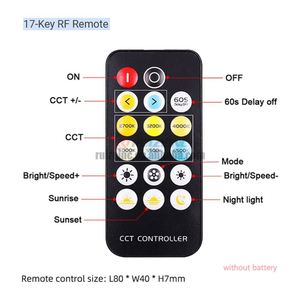 Manopola a striscia LED CCT a doppio colore Dimmer DC 5-24V 30A 2 canali a tensione costante PWM Dimming Controller del segnale con telecomando a 17 tasti RF - Product Image 6
