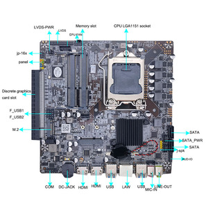 H310 Core i5 i7 8th 9. LGA 1151 gömülü entegre nano mini itx anakart cpu ile - Product Image 2