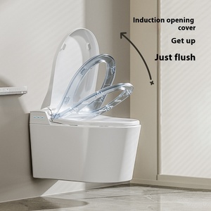 Hot Sale Smart Ceramic Toilet Automatic Open Sensor Flush WC with Remote Control Wall Mounted Sanitary Ware Intelligent <strong>Bidet</strong> - Product Image 4