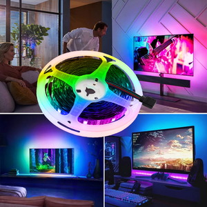 USBLEDストリップRGB変更可能フレキシブルLEDライトDC5V5050 30LED/m BTAPPミュージックコントロールLEDテープ (テレビ背景照明用) - Product Image 3