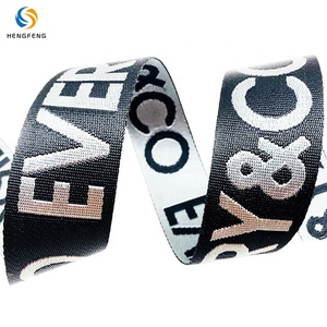 Fettuccia Jacquard con Logo di dimensioni personalizzate tessuta in materiale poliestere/Nylon