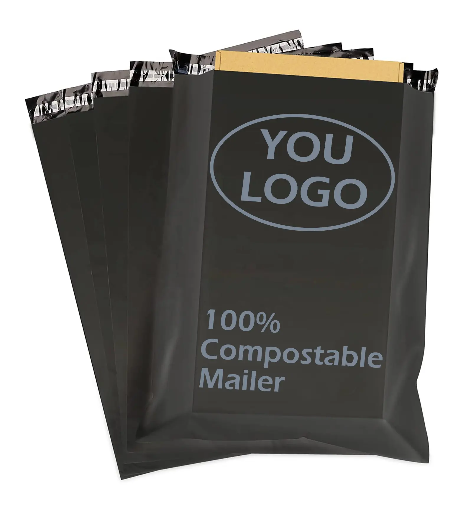 Custom Print Logo Biologisch Afbreekbare Post Polytheen Koerier Polymailer Poly Mailers Verzenden Mailingtassen Voor Verpakking Kleding