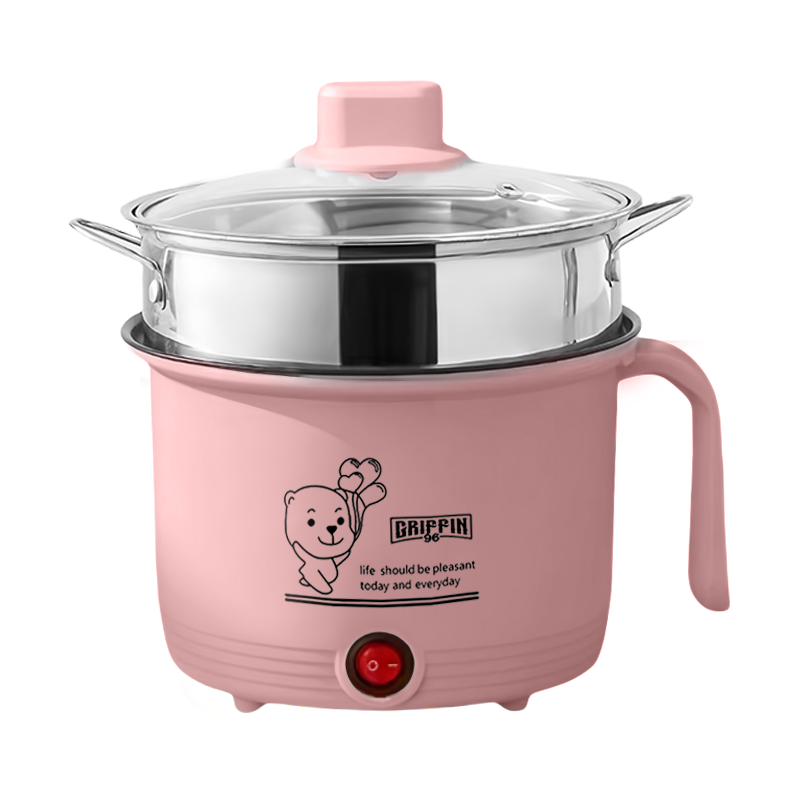 Pink-SS Steamer(Non-stick/Stainless steel inner pot)