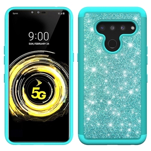用于lg v50 thinq 5g表壳pc tpu移动后盖闪光硬盖表壳