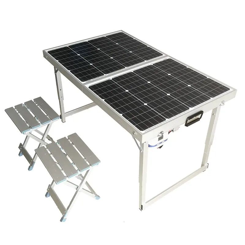 90W 120W 240W Painel de mesa solar portátil Camping mesa solar com carregamento de bateria fora Viagem Solar para RV Folding Caminhadas