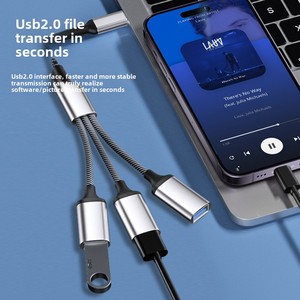 Adattatore per Hub 3.0 USB tipo-C Splitter convertitore OTG Multi-porta per telefono cellulare e Computer funzione di ricarica per Tablet e Ethernet - Product Image 4
