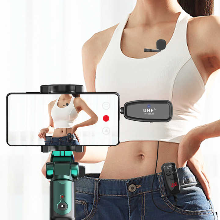 Mini Wireless Microphone UHF Wireless Lapel Lavalier Microphone for Phones Cameras Computers Speakers Wireless Collar Microphone