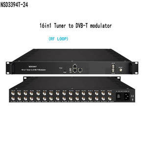 Modulador DVB-T multiportadora de entrada RF y salida RF de sintonizador FTA 16 en 1 de alto rendimiento para sistemas de radiod