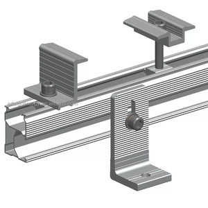 Letrero DE ARTE Venta directa de fábrica Estructura de montaje solar Soporte de aluminio Rieles de montaje en techo - Product Image 1