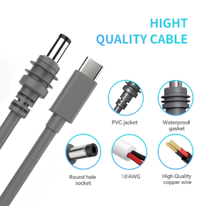 Starlink สายเคเบิลมินิ DC USB C สำหรับ PD โปรโตคอลเสาอากาศ DC สายไฟสำหรับพาวเวอร์แบงค์100W PD - Product Image 4