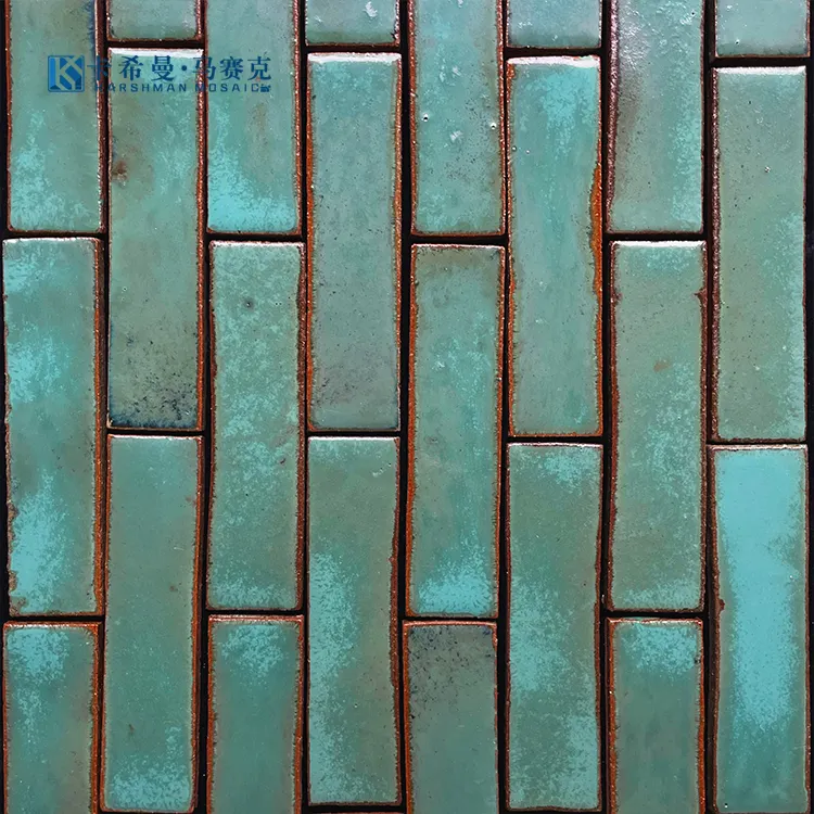 Le fournisseur vend de vieux carreaux de céramique de mosaïque de turquoise de sensation rétro de 50x200