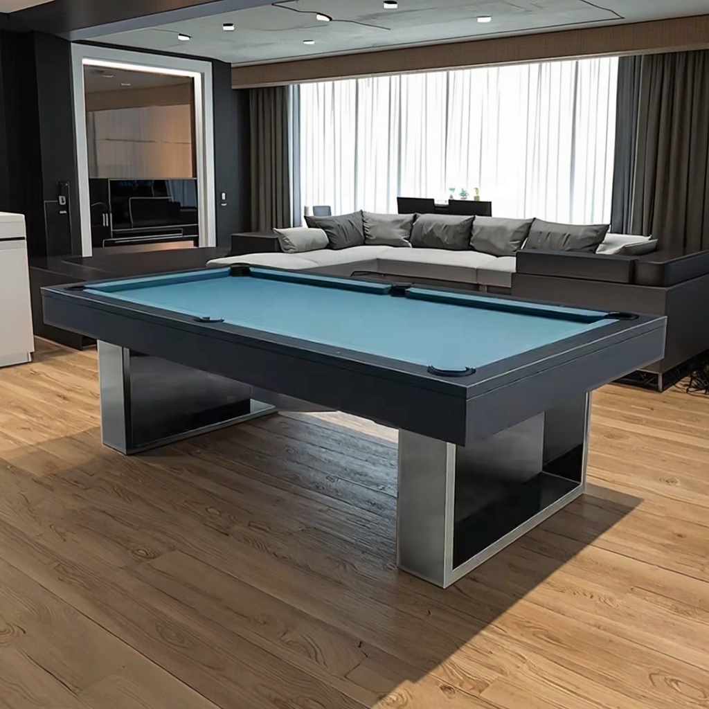 Mesa de billar con patas de acero