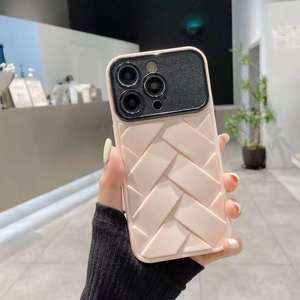 Büyük pencere örgü desen nefes yumuşak TPU telefon kılıfı kapak iPhone 15 14 Pro Max durumda - Product Image 1