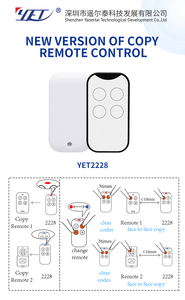 Telecomando universale YET2228, apriporta porta in vetro per Garage, telecomando con codice di apprendimento - Product Image 6