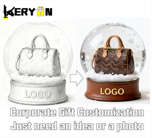 Cao cấp tùy chỉnh da kim loại tinh thể Nhựa đa vật liệu sản phẩm doanh nghiệp du lịch buổi hòa nhạc quả cầu tuyết sang trọng - Product Image 2