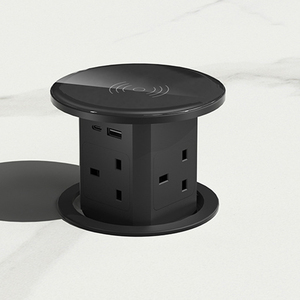 Enchufe de cocina de 4 salidas para el hogar inteligente, enchufes emergentes neumáticos de mesa ocultos con toma de corriente de carga inalámbrica - Product Image 4