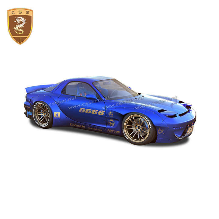 Perfect Fitment Rocket Bunny Body Kit for Mazda Rx7 Body Kit Fiberglass Material