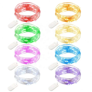 Holesale 1m 10 <span class=keywords><strong>Led</strong></span> Battery perperated hristmas tartarii2032 Button atterattery INI Opper IRE airairairy trtring - Product Image 1