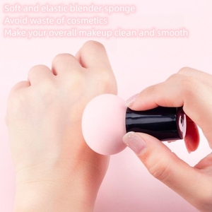พัฟฟองน้ำแต่งหน้าผงแป้งเห็ดพร้อมที่จับเครื่องมือความงามพัฟสำหรับรองพื้นคอนซีลเลอร์แบบเปียกและแห้งพัฟแต่งหน้าใช้ได้สองแบบ - Product Image 4