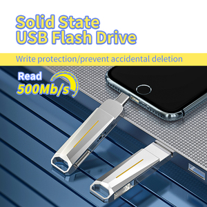 KDATA Metal 2 in 1 Otg Swivel Write Protection Disk Speicher karte 512GB 64GB 128GB Stick Werbe stift USB3.0 Benutzer definierter USB-Schlüssel - Product Image 2