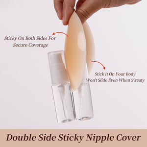 Bra silikon dapat dipakai ulang, penutup puting payudara silikon, perekat dua sisi, tidak terlihat, pelindung puting tanpa lem - Product Image 6