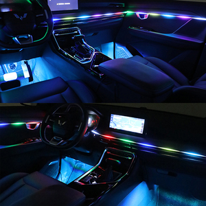 18-in-<strong>1</strong> RGB Acrylic Ambient Light Strip for Cars Smart APP Control <strong>LED</strong> Backlight Universal Interior Decoration Remote Fit - Product Image 4