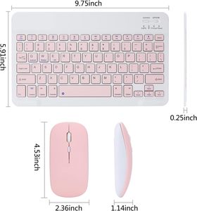 Mini teclado y ratón coloridos recargables combinados teclado y ratón inalámbricos simples para móviles