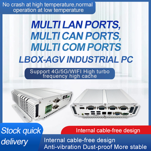 マルチLANファンレスミニPC産業用コンピューターネットワークアプライアンスAGVIntel 5250U CPU Linux x86 UbuntuベアボーンミニPC - Product Image 2