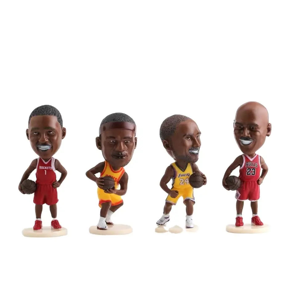 Decorazioni personalizzate per Figurine in PVC con stella di pallacanestro NBA torta al forno vestire le mani del giocattolo