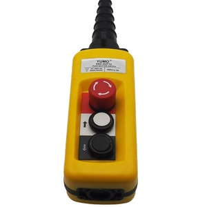 Interruttori a pulsante palmare a 3 fori XCD-61P scatola 1 riimpostazione rotatoria di arresto di emergenza 1 set di due manopole interbloccate automatiche - Product Image 4