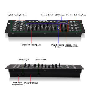Small DMX512 LED Light <strong>Controller</strong> with Remote 192 Stage Light Dimmer Console - Product Image 5