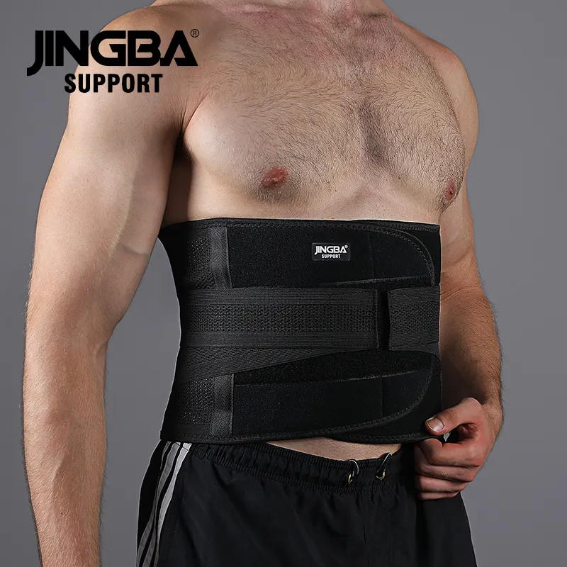 JINGBA BSCI Factory Professional Body Fitness Belly Slimming Belt Waist Wrap Lumbar Belt Support for Back Pain Relief