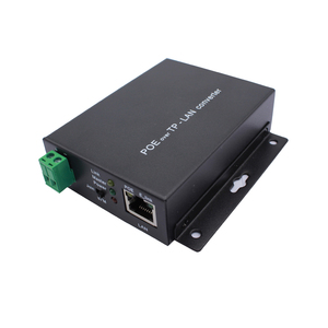 Convertidor de medios de fibra óptica de 1 puerto 10/100Base-TX, 1 puerto, 2 cables PoE sobre extensor de par trenzado para cámara IP - Product Image 1