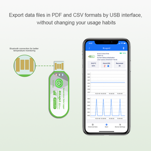 Registrador de datos de temperatura de un solo uso de costo barato para cadena de frío con registrador de datos USB fácil