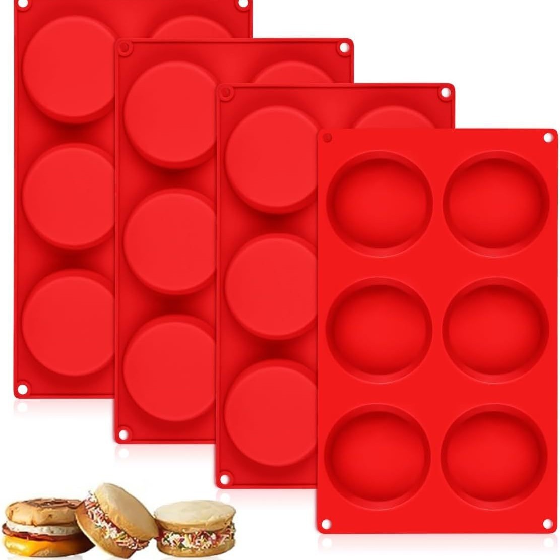 Molde para muffins con forma de tarta de 6 cavidades (individual)