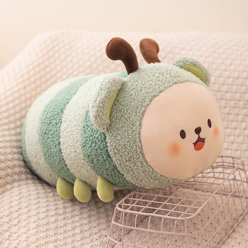 Lie posture sugar bean doll-green worm-30cm